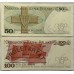 POLAND 1983 - 1986 . FIFTY 50 and ONE HUNDRED 100 ZLOTYCH BANKNOTES